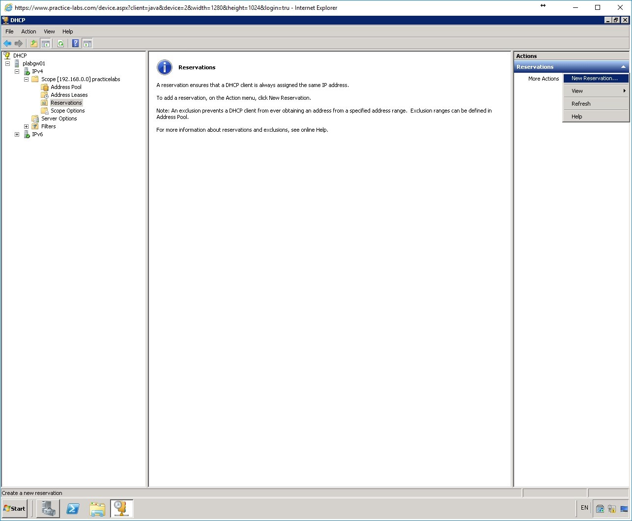 Practice Labs screenshot.